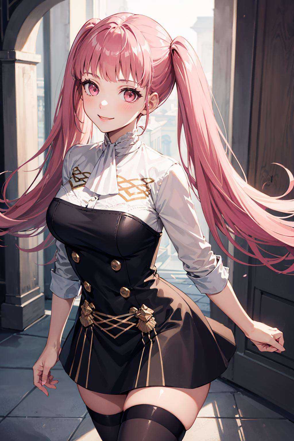 hilda_valentine_goneril,  1girl,  pink hair on Tensor.Art