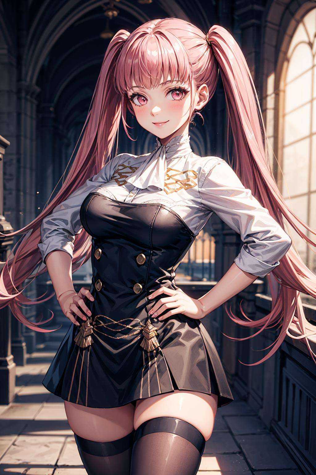 hilda_valentine_goneril,  1girl,  pink hair on Tensor.Art