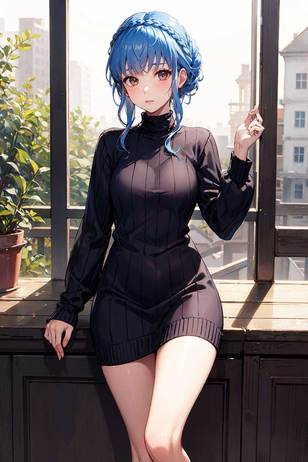 marianne_von_edmund,  1girl,  blue hair on Tensor.Art