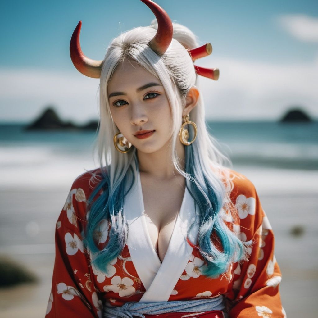 xxmixgirl,  a shot of a beautiful japanese shy girl,  with white hair on Tensor.Art