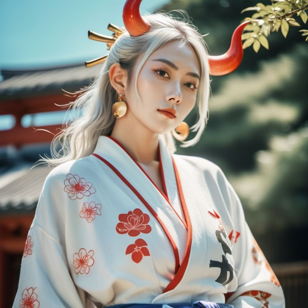 xxmixgirl,  a shot of a beautiful japanese shy girl,  with white hair on Tensor.Art