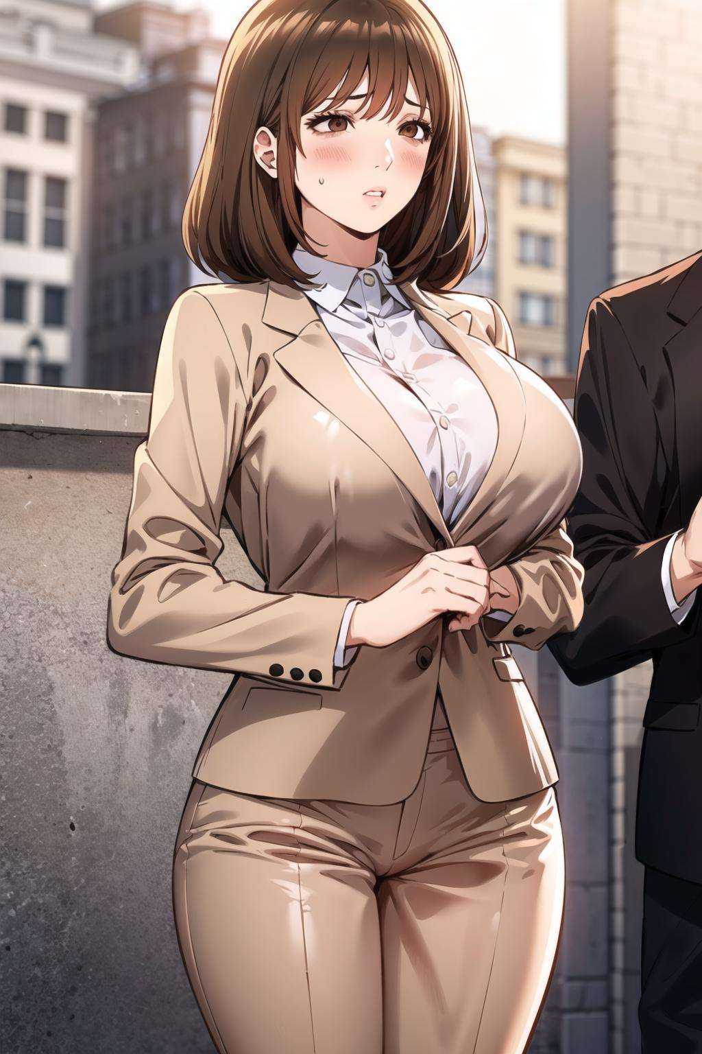 1girl,  solo,  brown hair on Tensor.Art