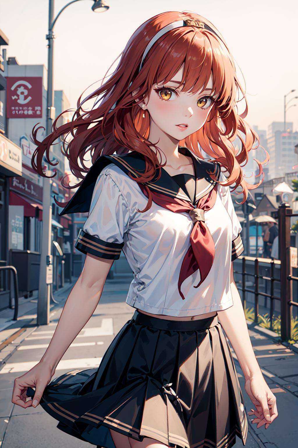 1girl,  yellow eyes,  long hair on Tensor.Art