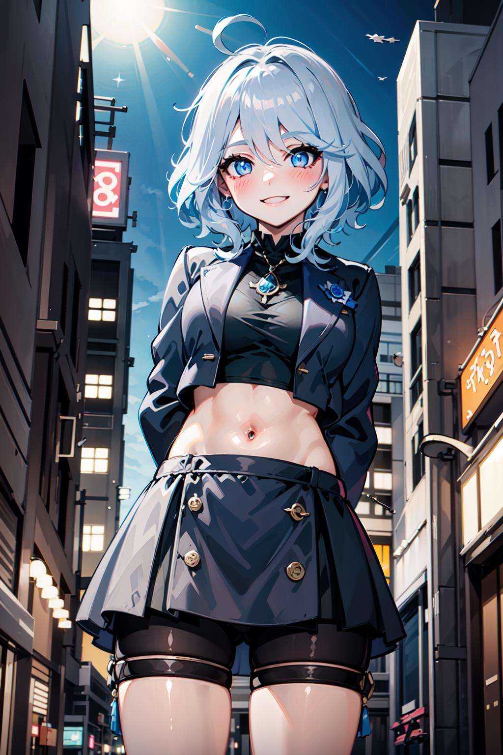 1girl,  blue hair,  blue eyes on Tensor.Art