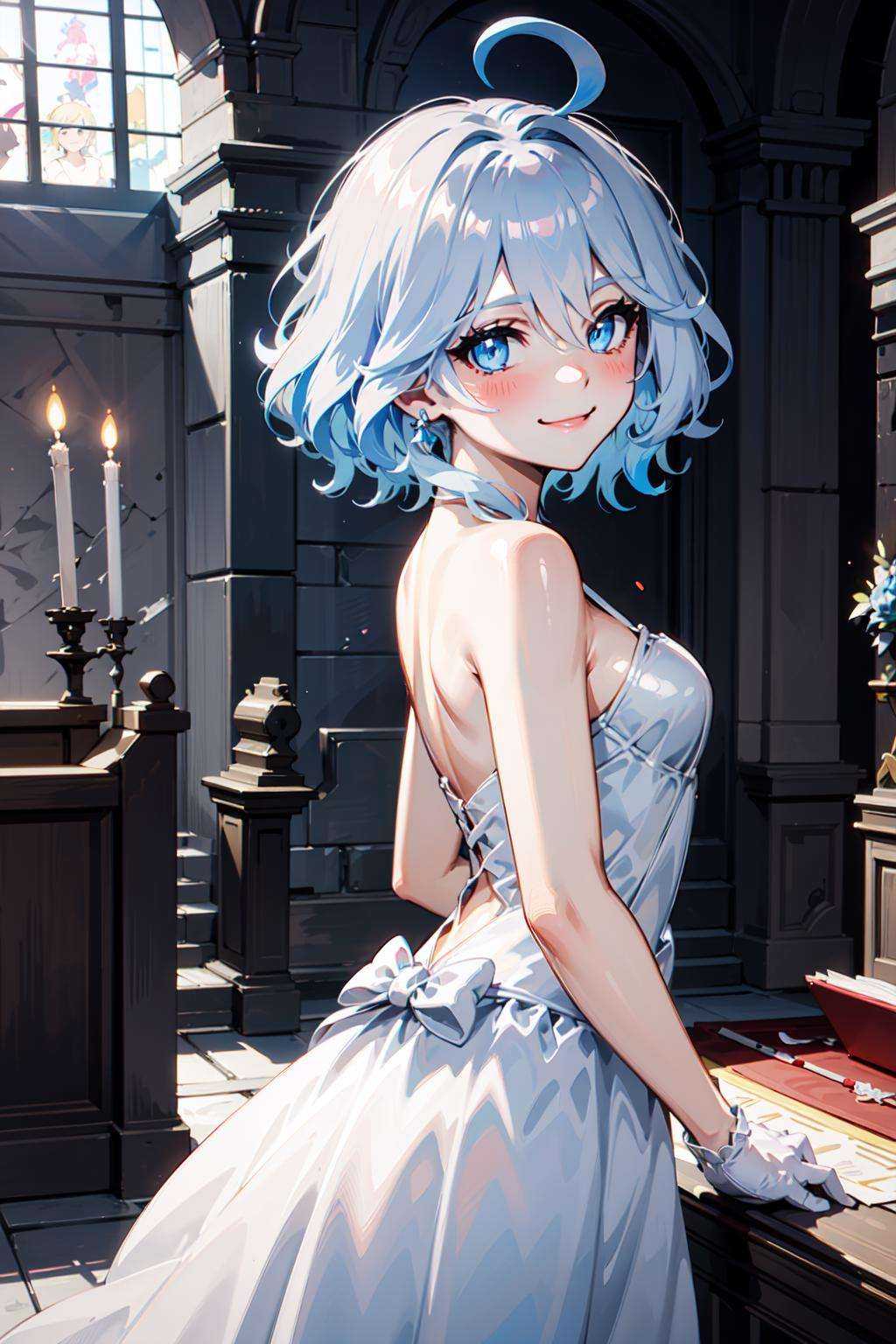 1girl,  blue hair,  blue eyes on Tensor.Art