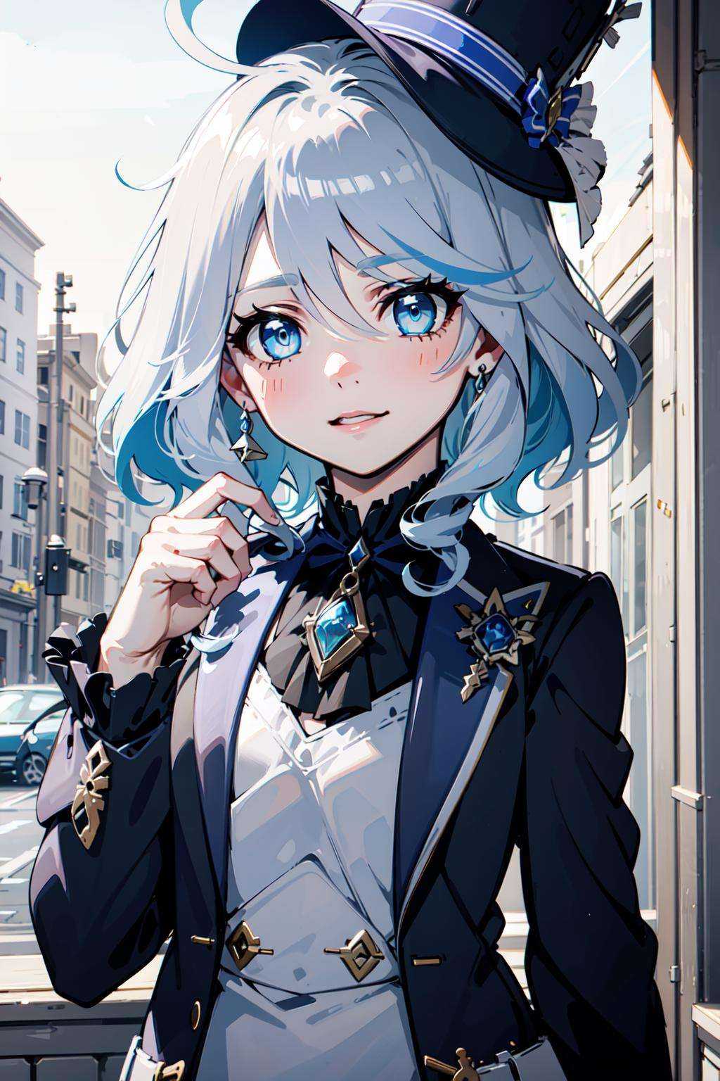 1girl,  blue hair,  blue eyes on Tensor.Art