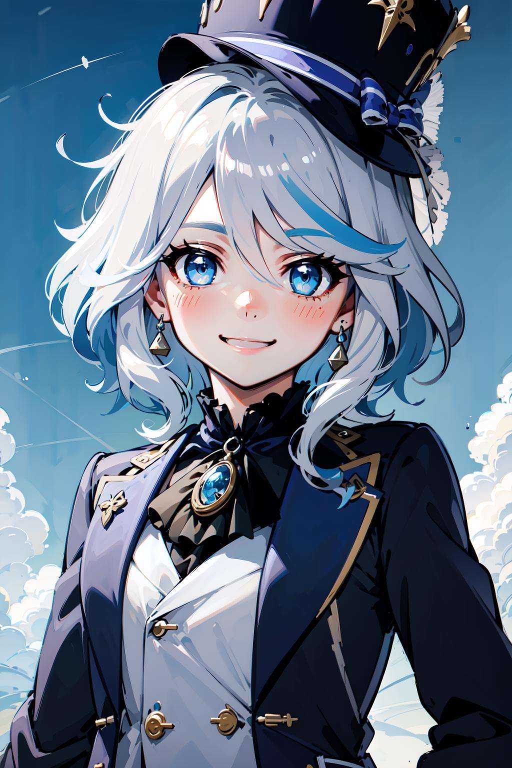 1girl,  blue hair,  blue eyes on Tensor.Art