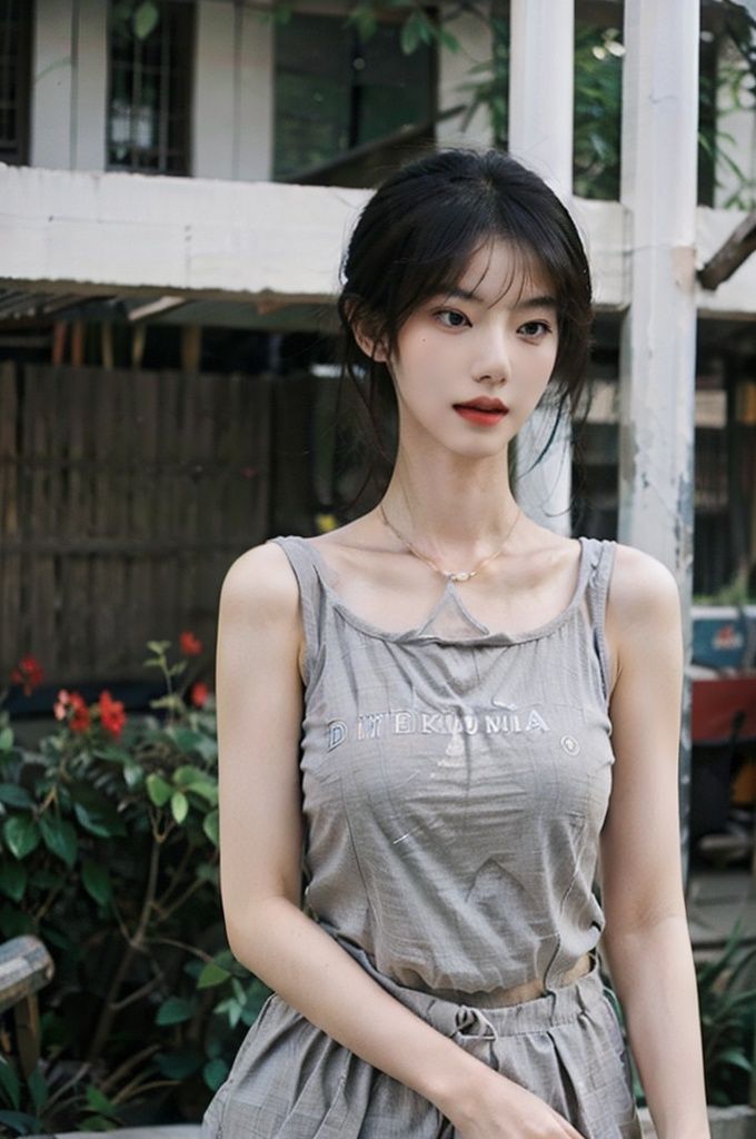arafed asian woman in a gray **** top posing for a picture, gorgeous young korean woman, beautiful young korean woman, beautiful south korean woman, young adorable korean face, young cute wan asian face, gorgeous chinese model, dilraba dilmurat, girl cute-fine-face, heonhwa choe, cute young woman, korean girl, xision wu