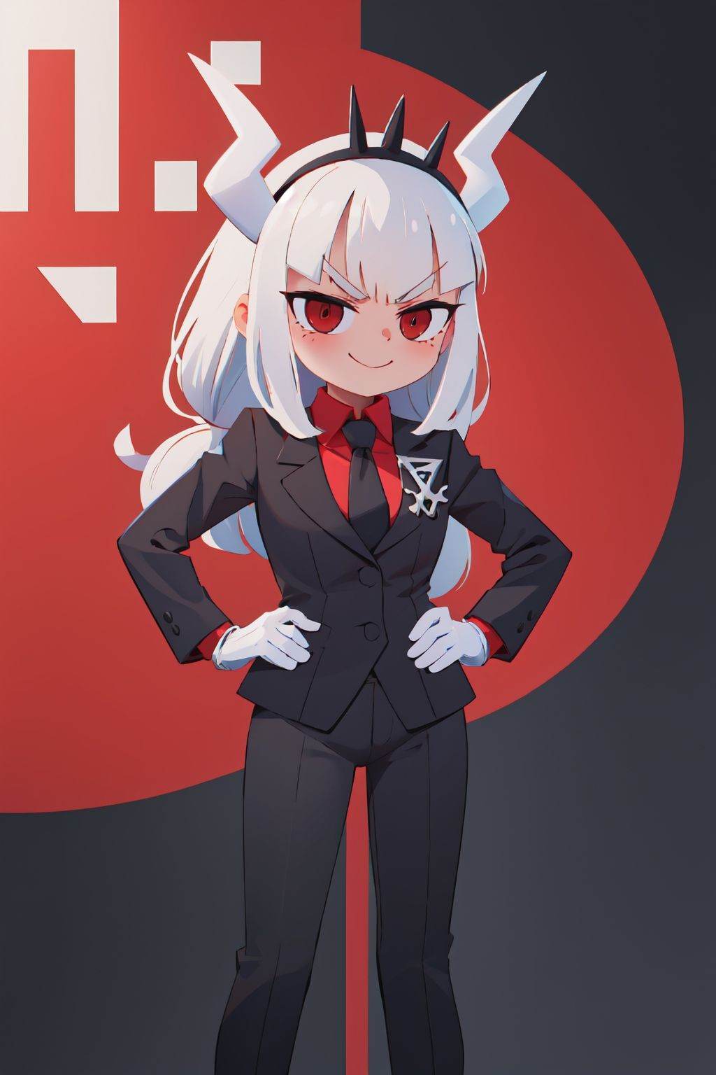 luciferdef,  smirk,  looking at viewer on Tensor.Art