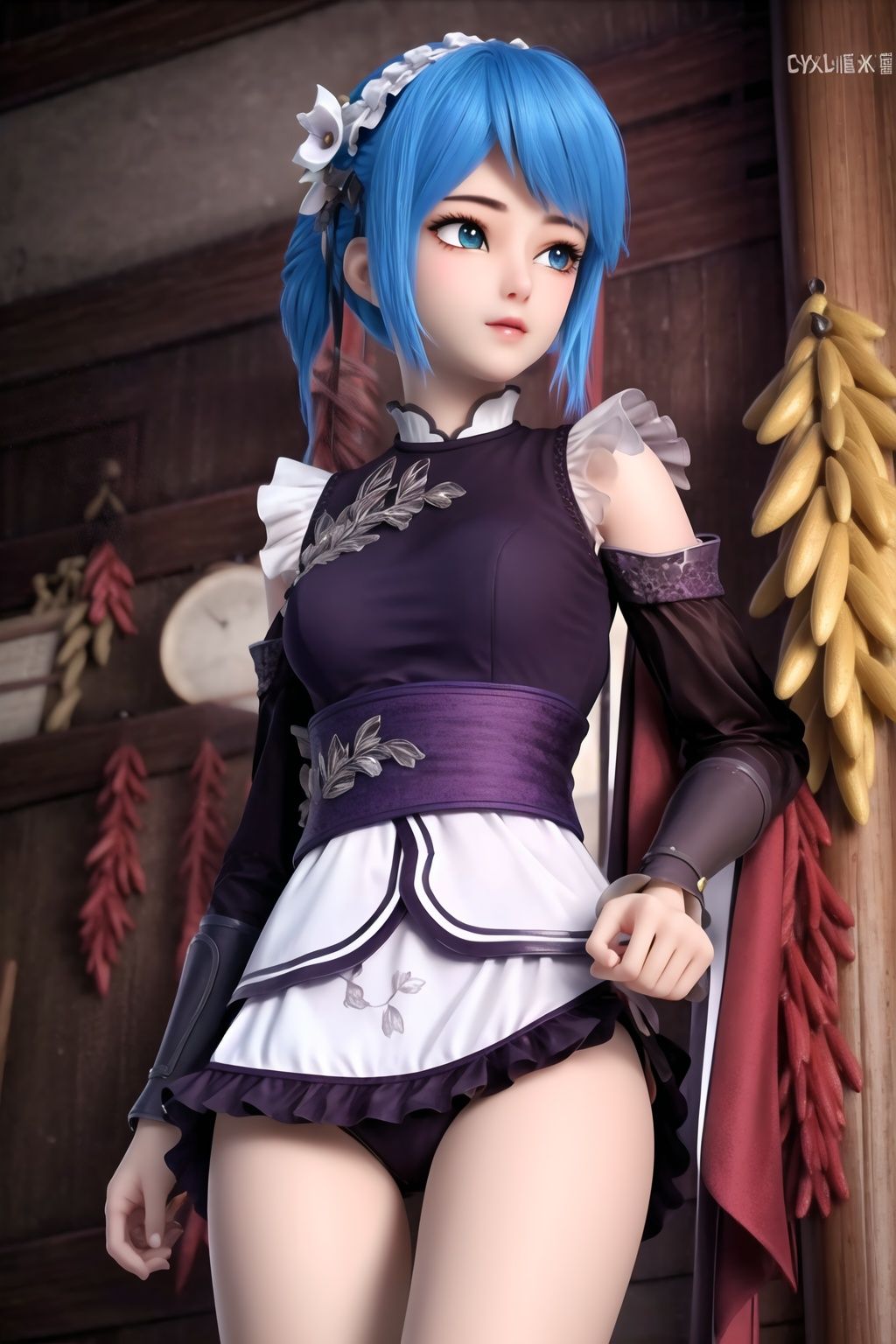 (8k, RAW photo, best quality, masterpiece:1.2),(realistic, photorealistic:1.3), ultra-detailed, extremely detailed cg 8k wallpaper,(crystalstexture skin:1.2), extremely delicate and beautiful,1girl, solo, bookshelf, 3d, jewelry, blue_eyes, breasts, makeup, black_hair,(full shot), (breasts, medium breasts, cleavage), looking_at_viewer,