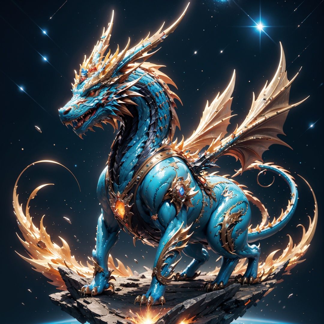 Eastern dragon holy beast， Science fiction art,  epic art,  three-dimensional space,  rich detail,  three-dimensional sense,  visual feast, <lora:2192_3698_4357@1c5481ce66:0.5>