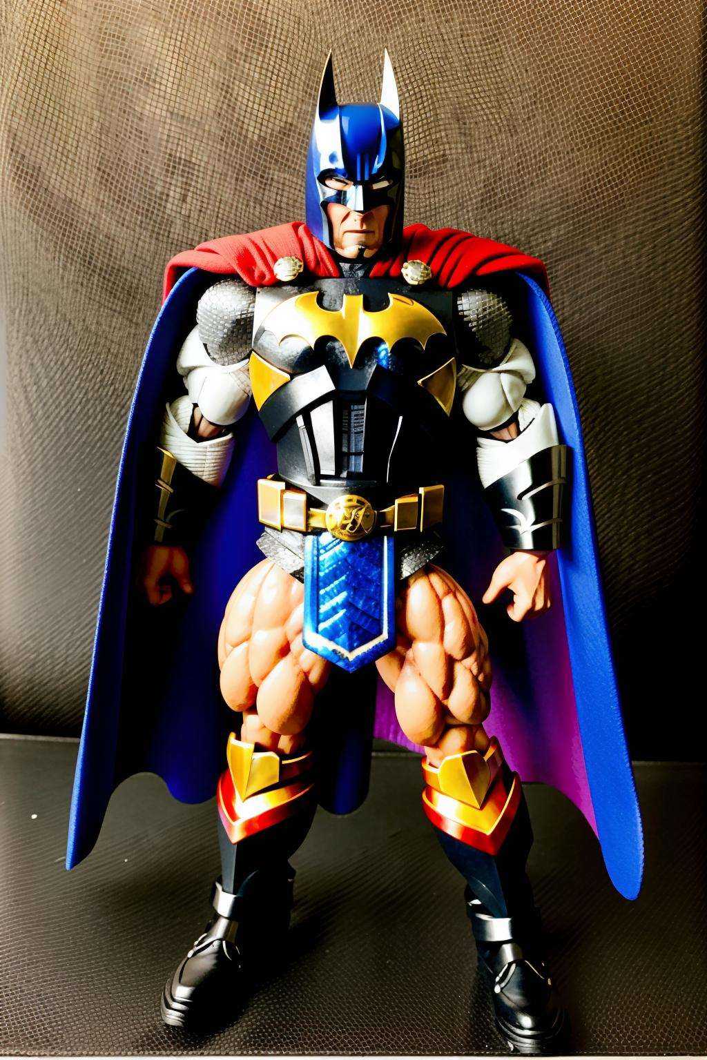 BatThor: A fusion of Batman and Thor,  this action figure strikes a balance between vigilante justice:0.5 and godly thunde...