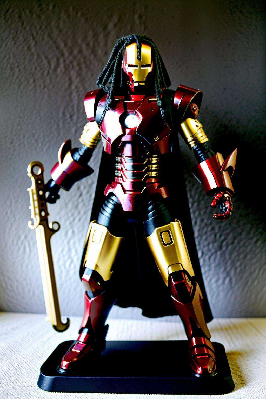 Iron-Matrix Pirate: Combining Iron Man,  Neo from The Matrix,  and Captain Jack Sparrow on Tensor.Art