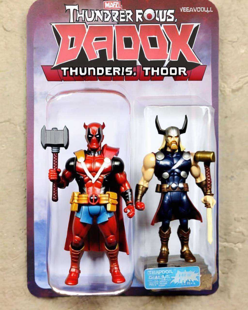 Deadthor: Combining Deadpool and Thor,  this figure brings humor:0.5 and thunderous might:0.5 to any battle. on Tensor.Art