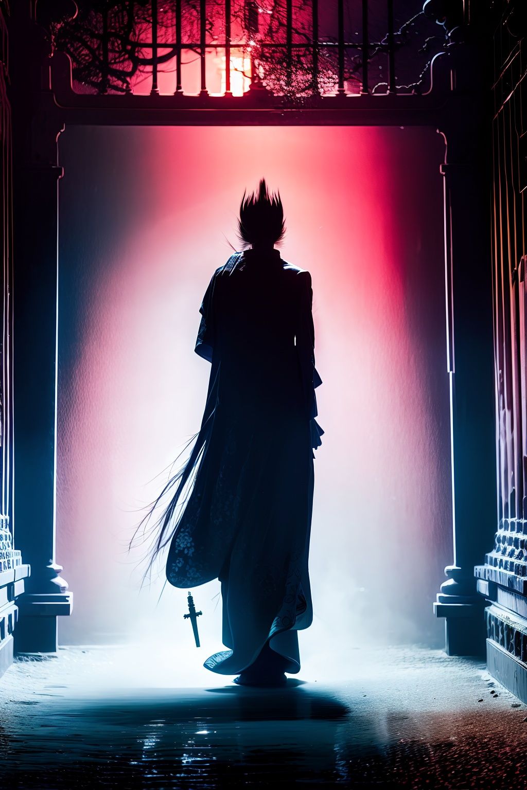 <lora:zskb1:1.5>zskb, sword, weapon, 1boy, holding, solo
