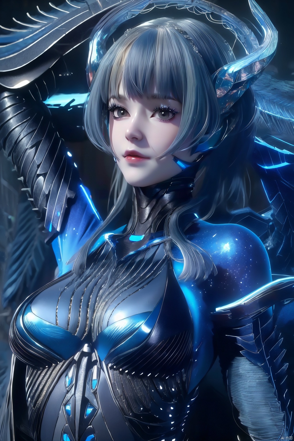  Best Quality, masterpiece, ultra-high resolution, (photo realistic: 1.4) , Surrealism, Fantastical verisimilitude, beautiful blue-skinned goddess Phoenix Peacock on her head, fantastical creation, thriller color scheme, surrealism, abstract, psychedelic, 1 girl,flower,castle,jyy-hd,1 girl,mds-hd,xwhd,yx-hd,dzn-hd,mxt-hd, qy-hd, ty-hd, ylj-hd