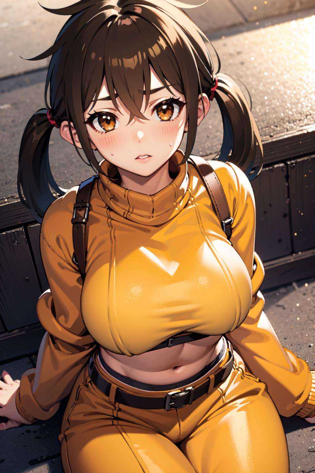 1girl,  brown hair,  brown eyes on Tensor.Art