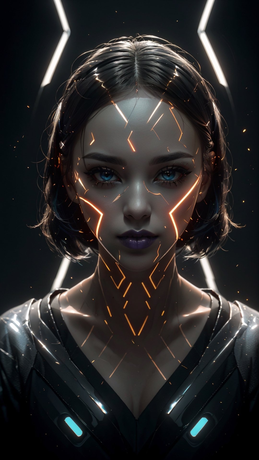 orange hair nordic viking female in 30s,  with orange eyes,  high contrast on Tensor.Art