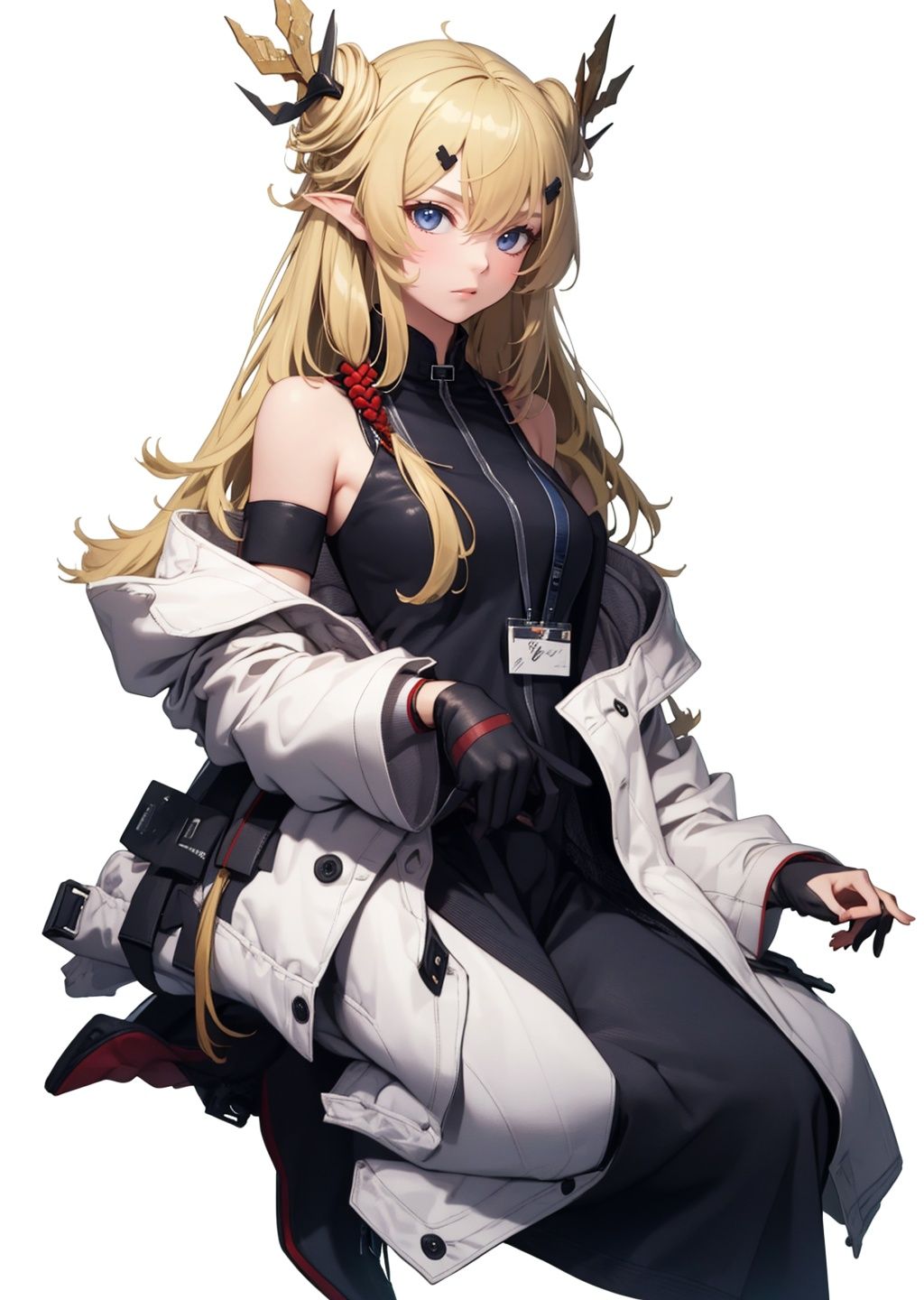 (masterpiece:1.3), (the best quality:1.2), (super fine illustrations:1.2), (Masterpiece), high quality, high detail,((white background:1.2)), looking at viewer, (SOLO:1.4),outline,,simple background, off_shoulder,open_clothes,tail,pointy_ears,high_heel_boots,hair_ornament,hair_between_eyes,blonde_hair,bare_shoulders,animal_ears,transparent_background,full_body,1girl,long_hair,boots,solo,messy_hair,off_shoulder