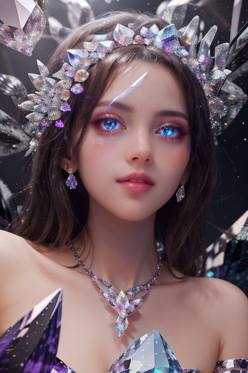 Abstract style gl4ss,beautiful woman made of gl4ss, transparent, gradient, shiny, glint, reflection,<lora:gl4ss-03:1> . Non-representational, colors and shapes, expression of feelings, imaginative, highly detailed