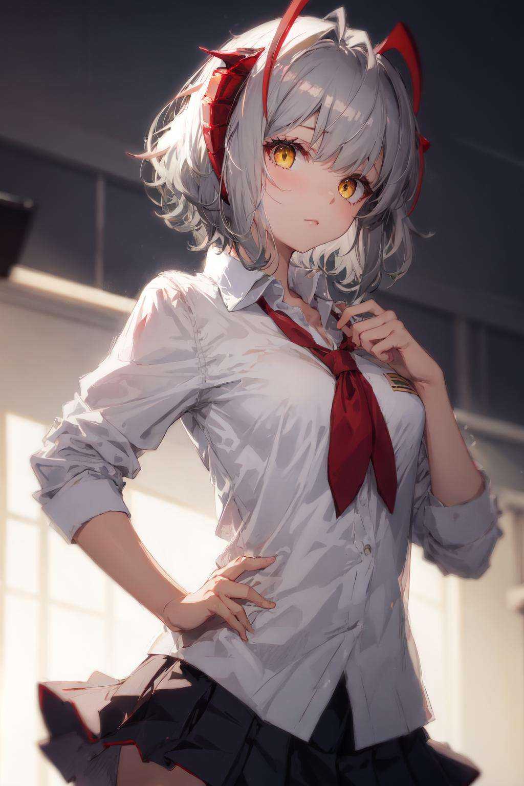 1girl,  yellow eyes,  short hair on Tensor.Art
