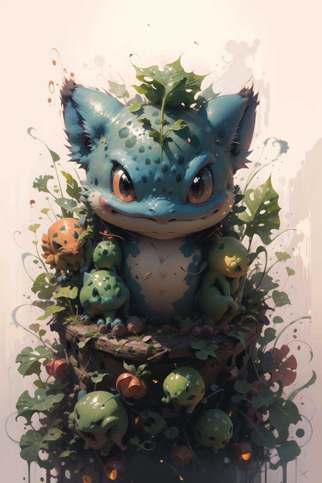 BJ_Oil_painting,  bulbasaur,  cinematic lighting on Tensor.Art