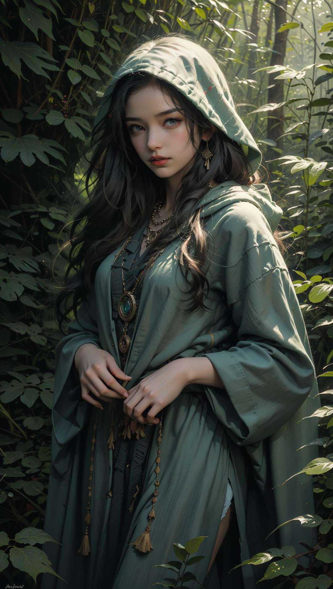 BJ_Oil_painting,  fantasy painting,  In the heart of an ancient grove on Tensor.Art
