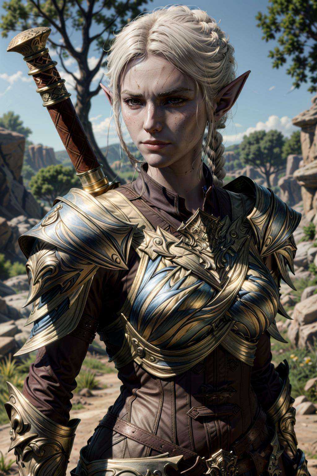 MintharaBG,  solo,  pointy ears on Tensor.Art