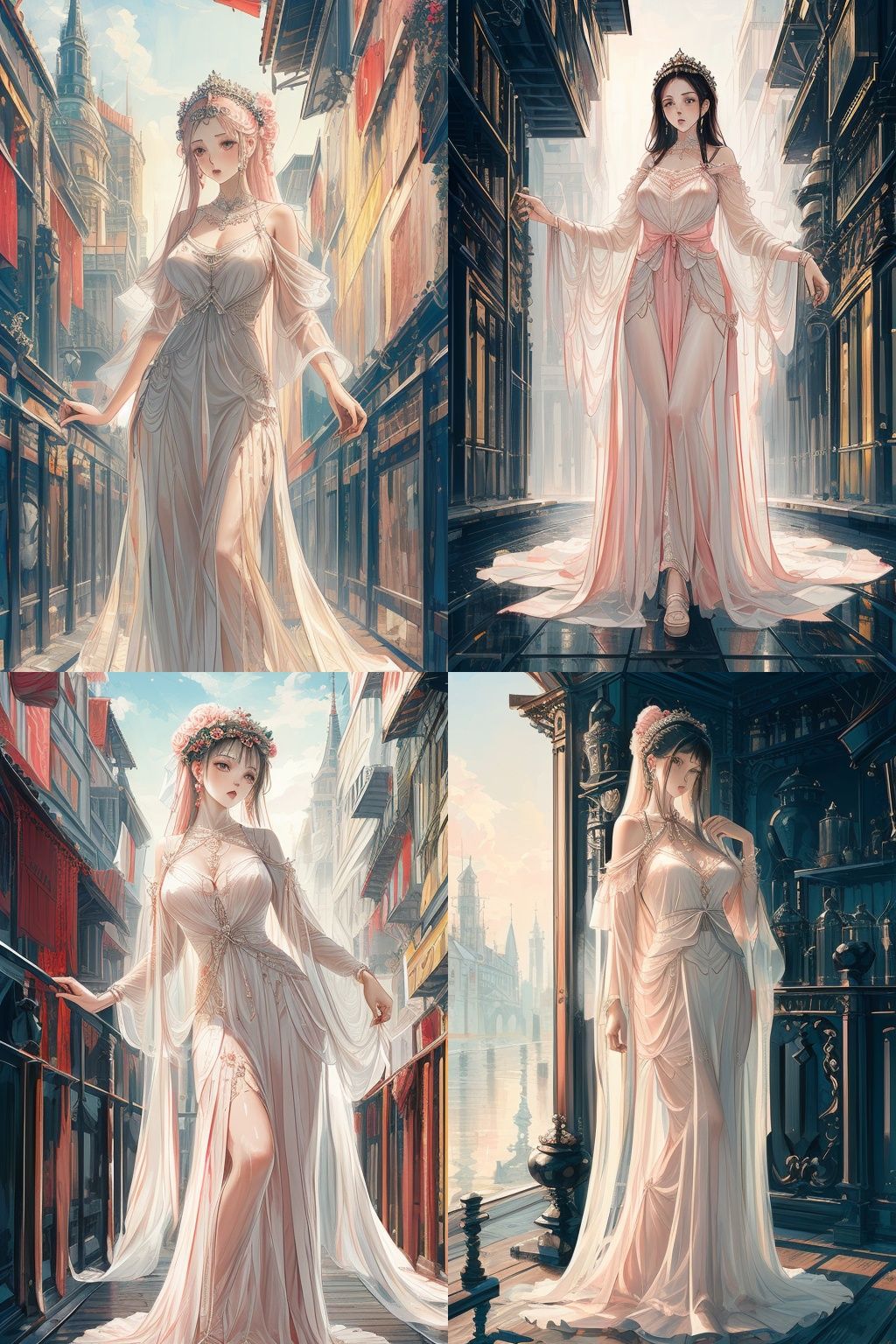 (((masterpiece,best quality))),((good structure,Good composition,good atomy)), ((clear, original,beautiful)),,1girl, long hair,white pink theme,  <lora:As_KeFr_Mix73:1>,long dress , 