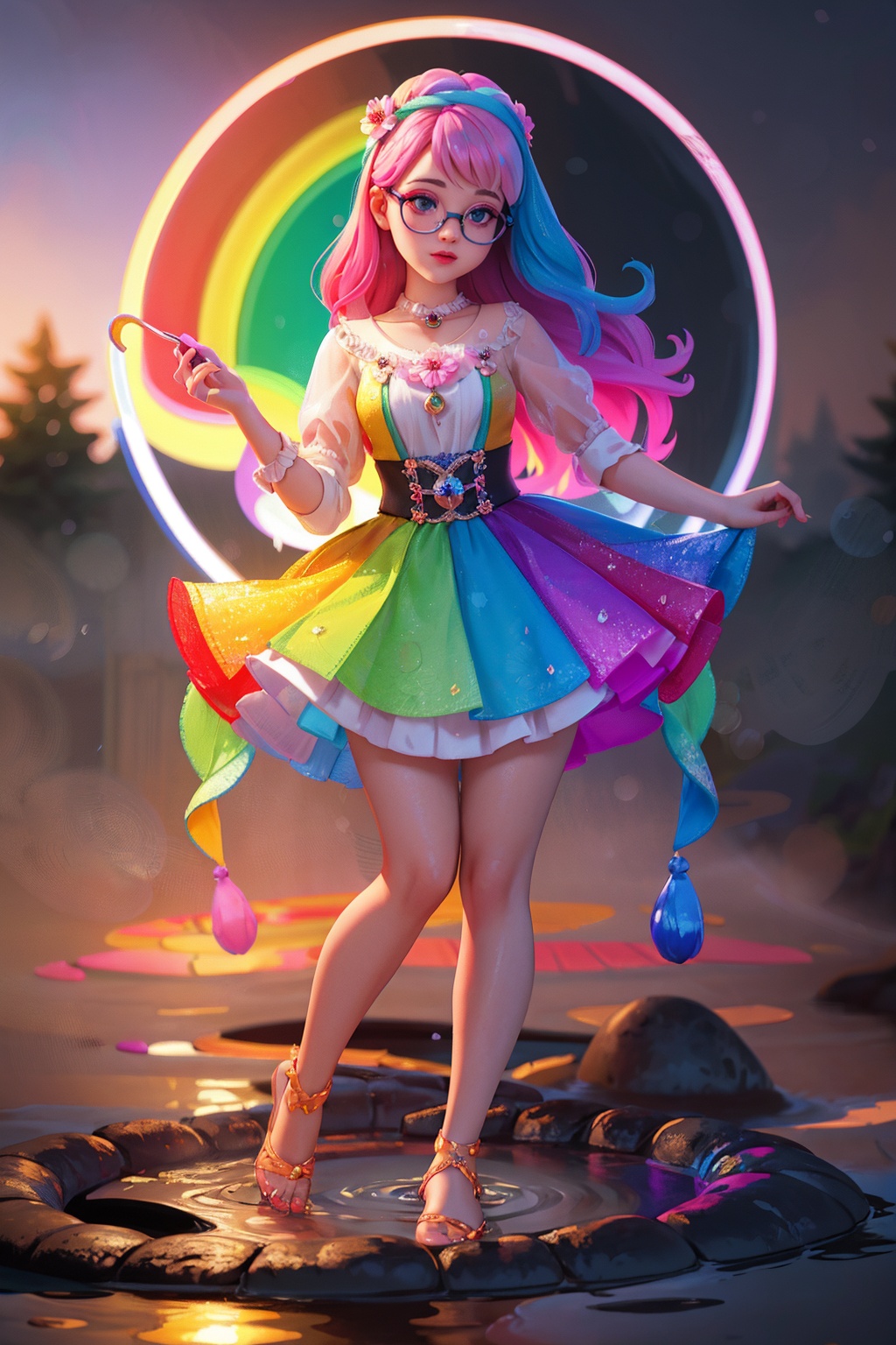 fine art masterclass splash spray trickle daubs of rainbow opaline Prisma Sakuraoil color,  celestial ethereal velma from...