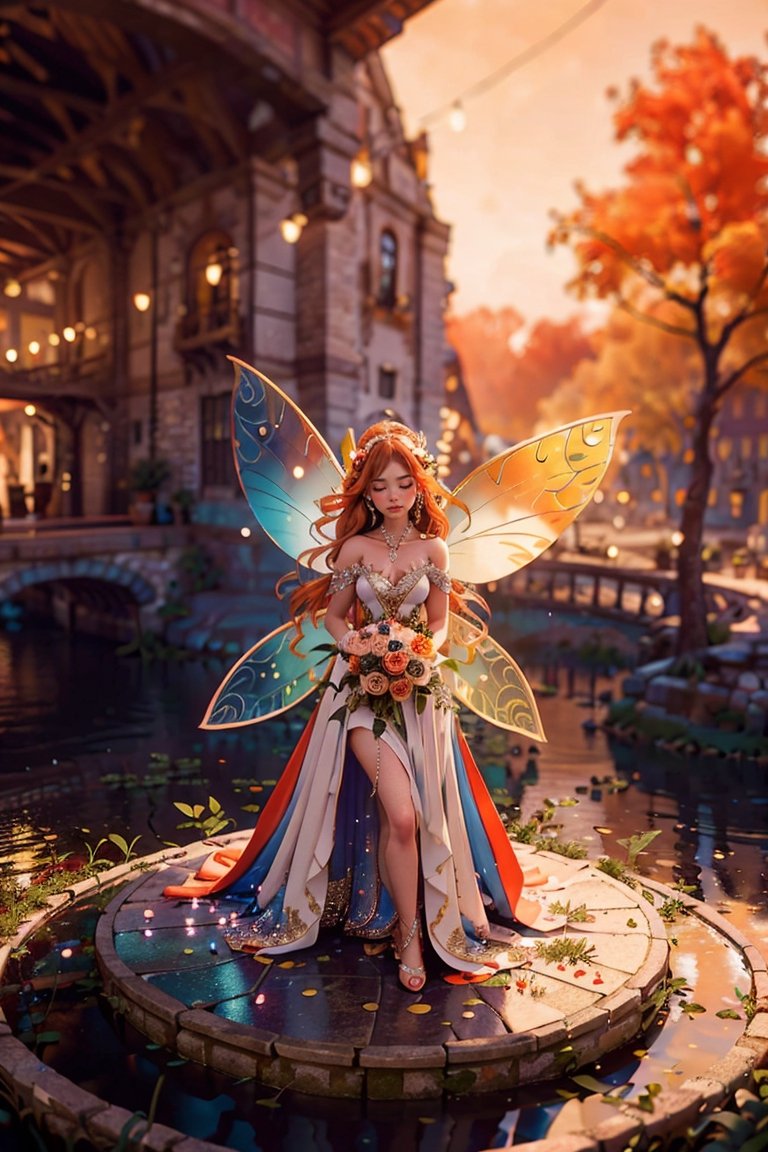 (((Fairy))),  Story,  bride posing under a fairy tale on Tensor.Art