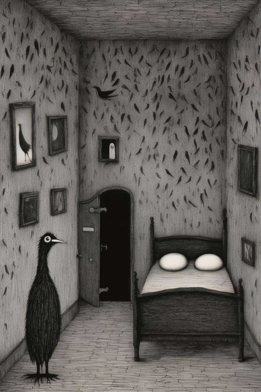 Edward Gorey Style - Embrace the eccentricity of Edward Gorey's signature style with this evocative prompt. Transport your...