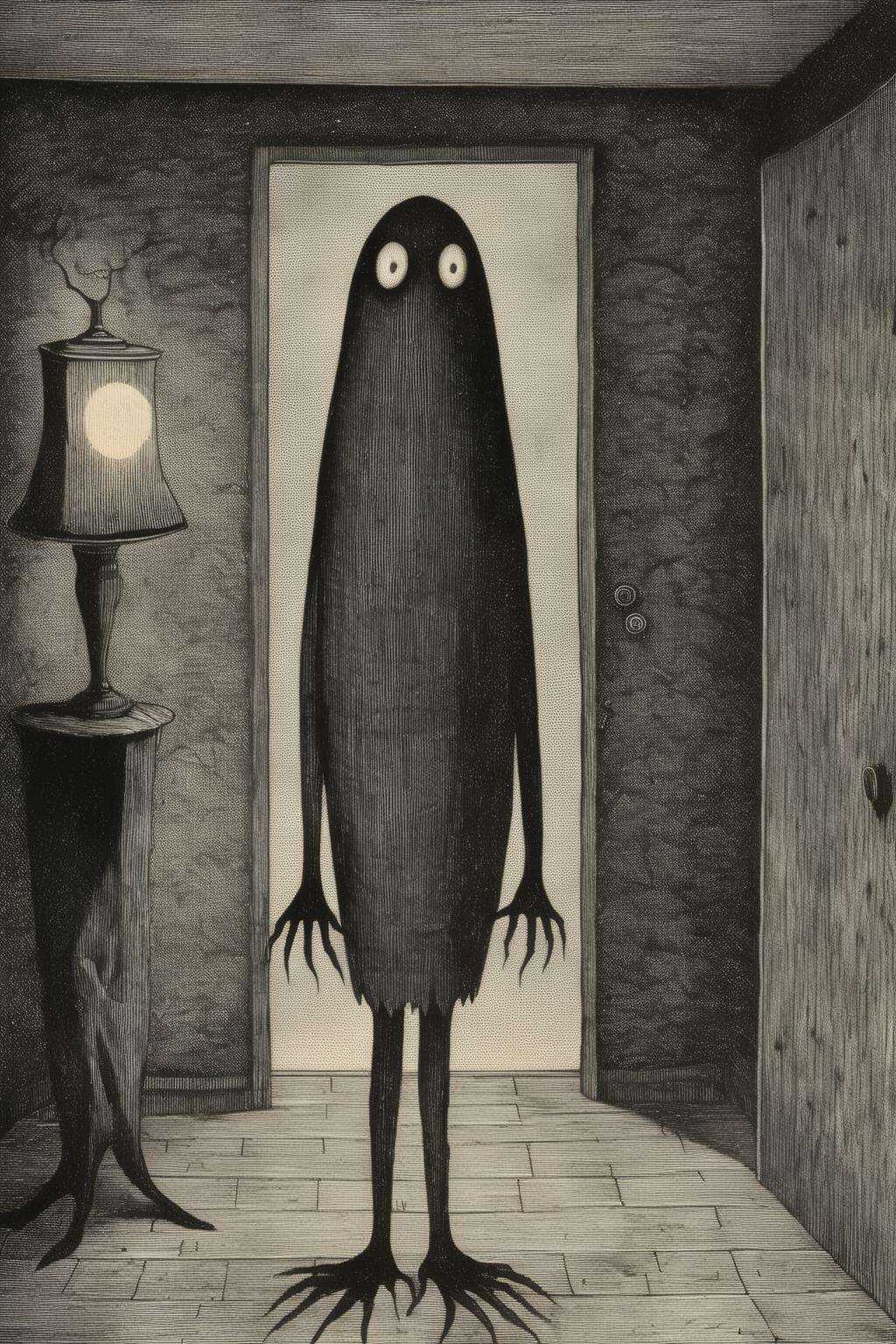 Edward Gorey Style - Chris Priestley Edward Gorey creepy very creepy 8K on Tensor.Art