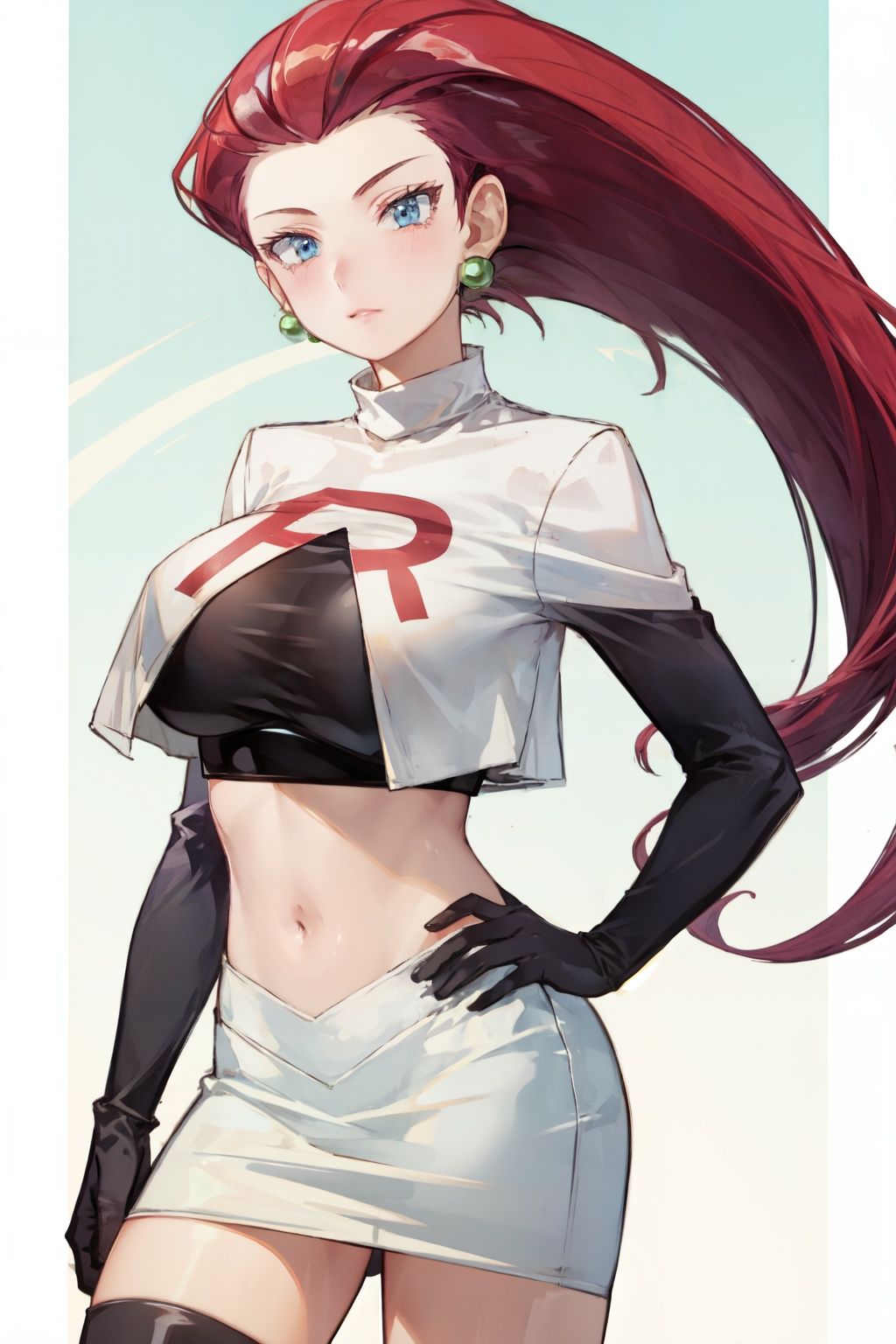jessie pokemon,  1girl,  breasts on Tensor.Art