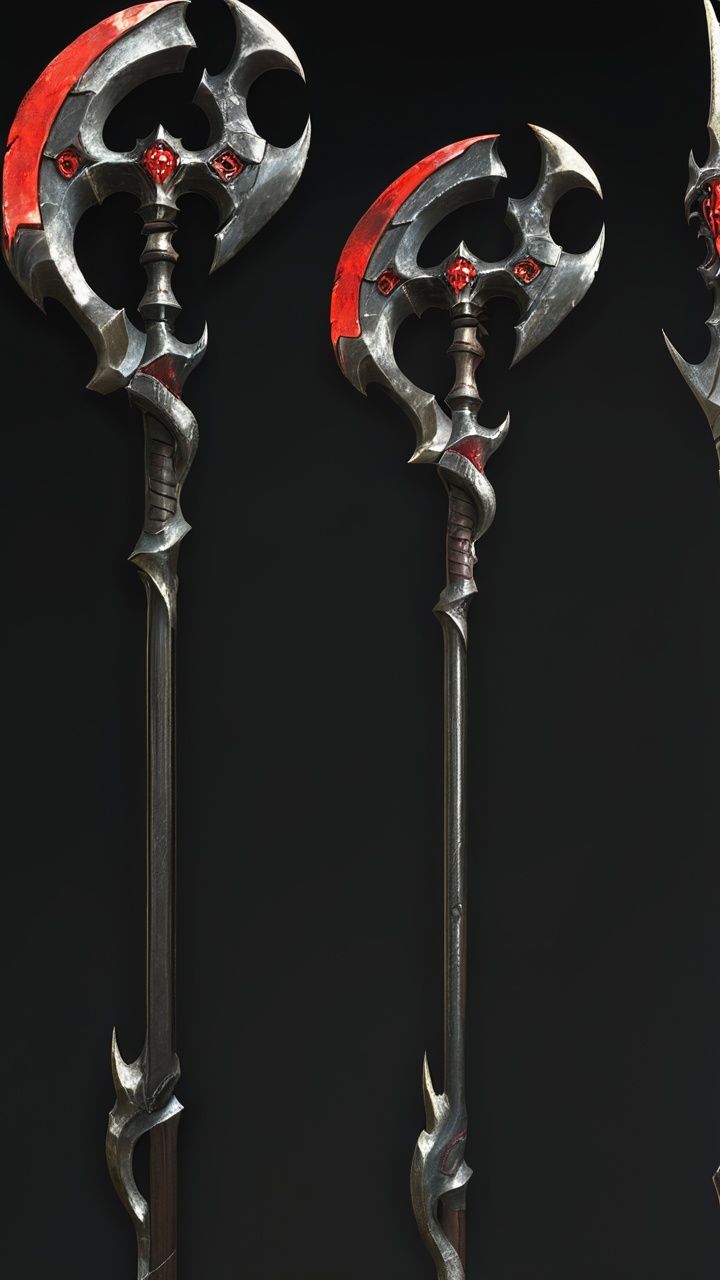 (Close-up 1 Demon Scythe :1.5) Dynamic Angle, (Ancient Weapons :1.5), (Advanced Color :1.3), Volume Light, Ambient Light, highest image quality, Fantasy Background <lora:sdxl_wuqiV3-000012:1>