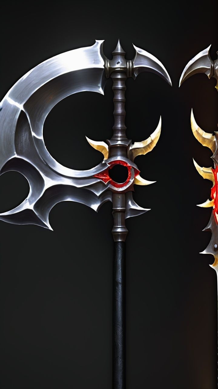(Close-up 1 Demon Scythe :1.5) Dynamic Angle, (Ancient Weapons :1.5), (Advanced Color :1.3), Volume Light, Ambient Light, highest image quality, Fantasy Background <lora:sdxl_wuqiV3-000012:1>