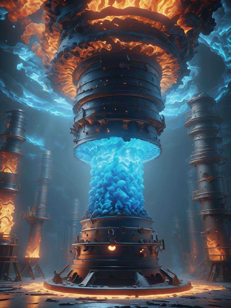 ((best quality)), ((masterpiece)), ((realistic,digital art)), (hyper detailed),DonMPl4**4T3chXL Deep Sea Chimney Flue, octane rendering, raytracing, volumetric lighting, Backlit,Rim Lighting, 8K, HDR,  <lora:DonMPl4**4T3chXL-000010:0.7>