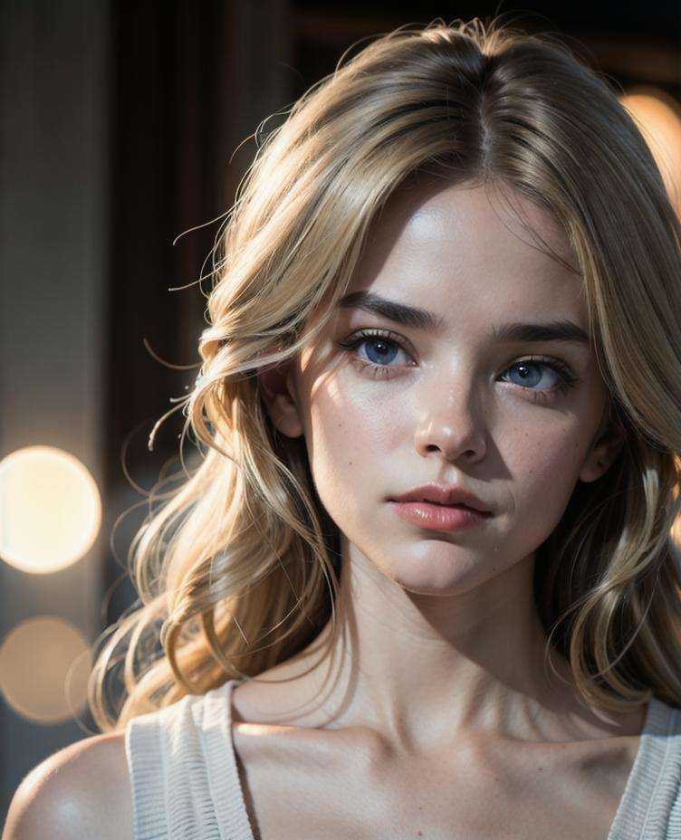 warrior girl,  hair blonde gradient,  looking at viewer on Tensor.Art