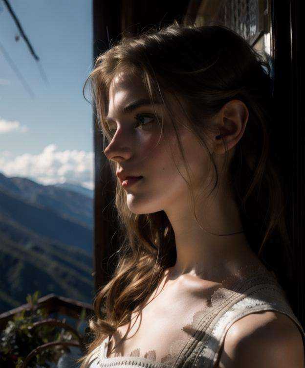 beautiful Elf woman ,  inspired by the lord of the ring,  dressed like a White Elf style on Tensor.Art