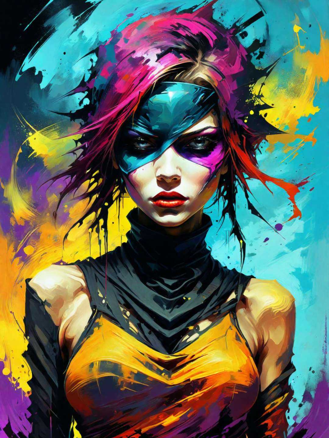 nswf girl,  expressionist Darkfall Sandman,  speed paint on Tensor.Art