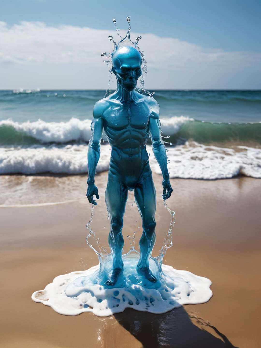 a full shot of a ,  human shape,  foam on Tensor.Art