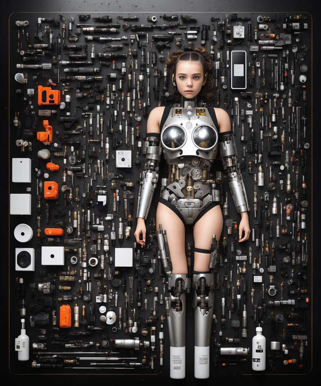 "a cyborg girl knolling" on Tensor.Art