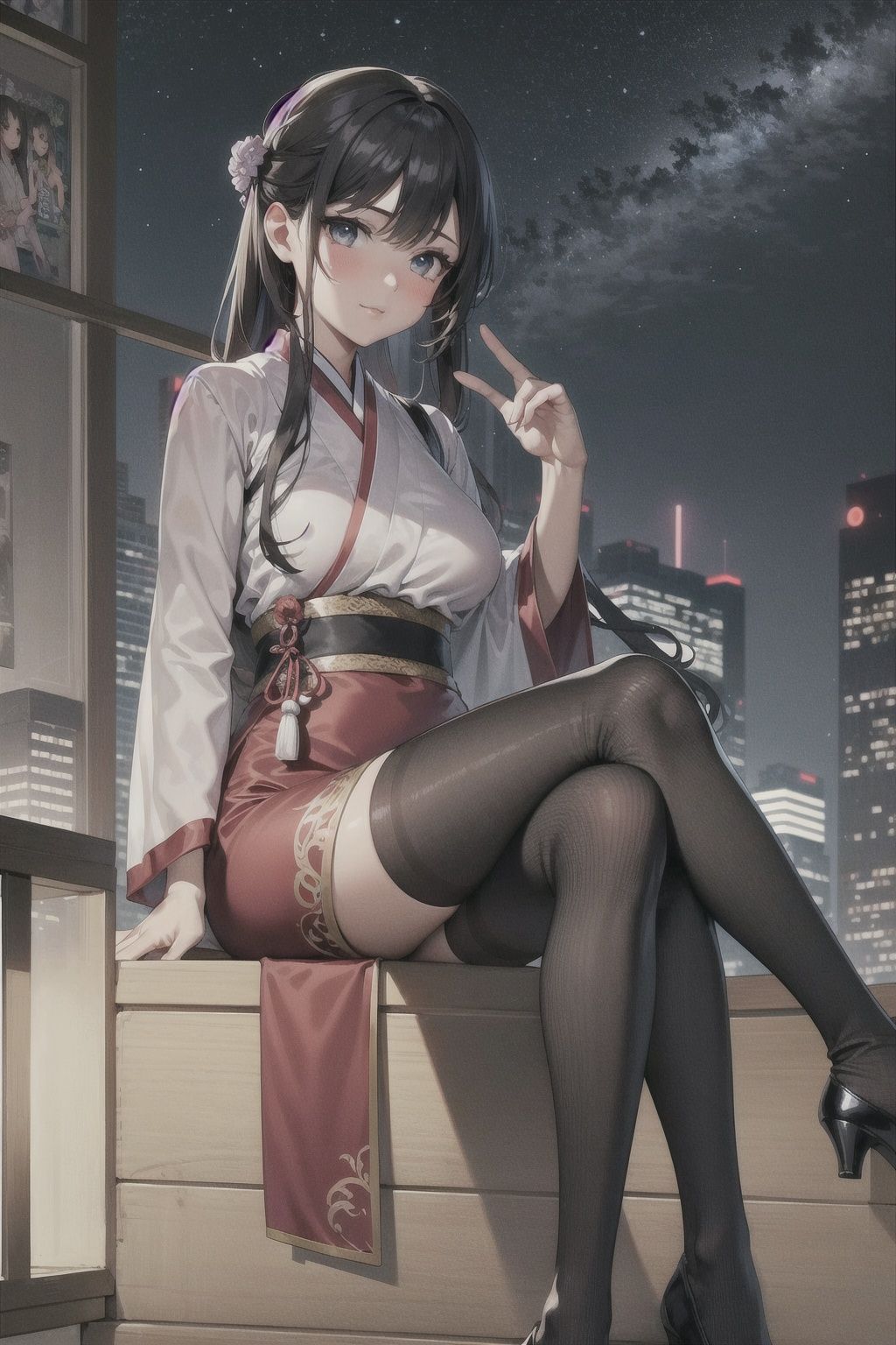 Girl,  Hanfu,  Silk Stockings by wang on Tensor.Art
