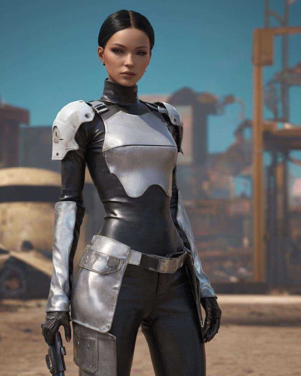 virtual vanguard:0.4,  glitched sophistication:0.3,  cyber-chic allure:0.3 on Tensor.Art