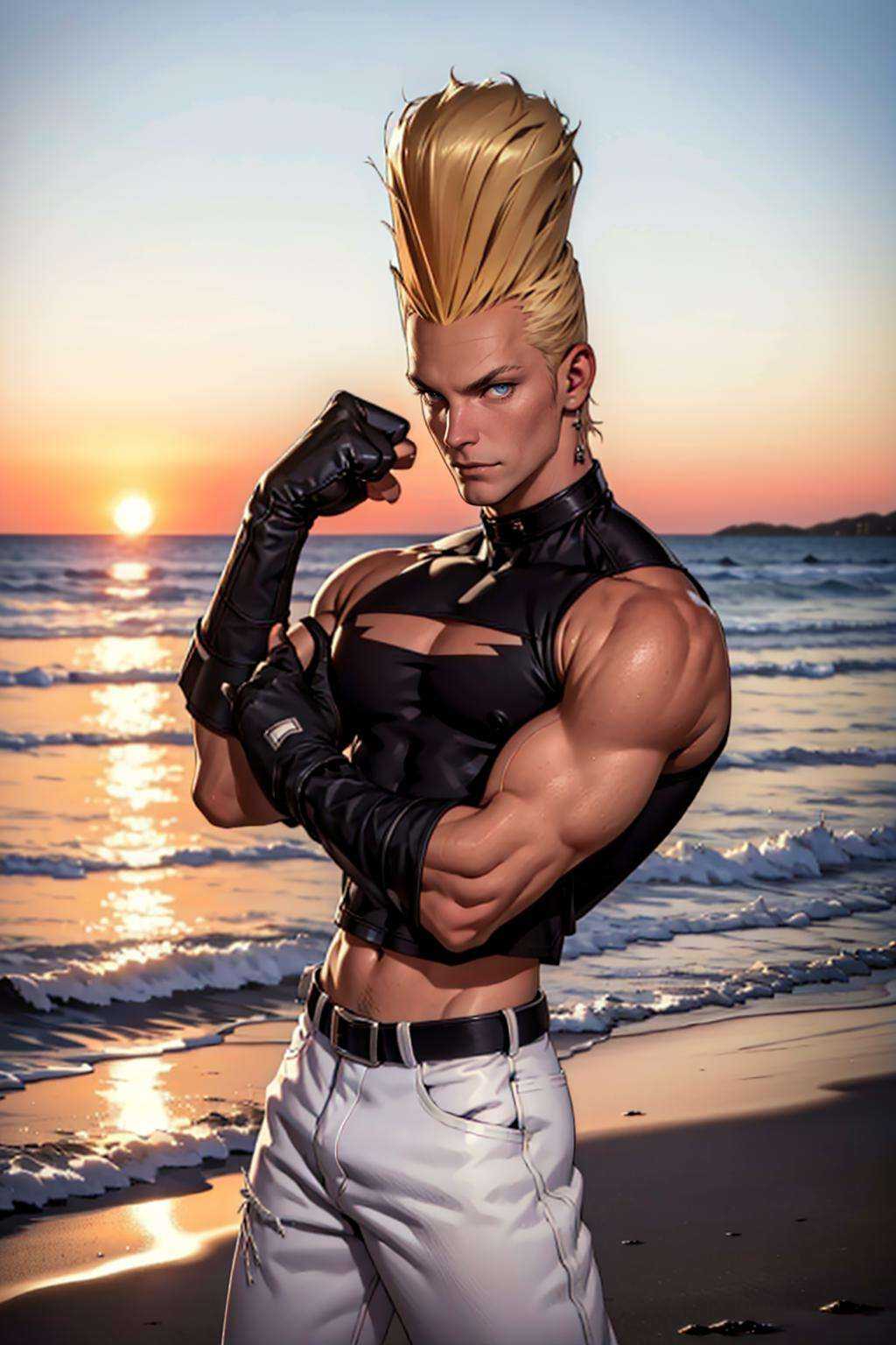 BenimaruKOF,  1guy,  fighting pose on Tensor.Art
