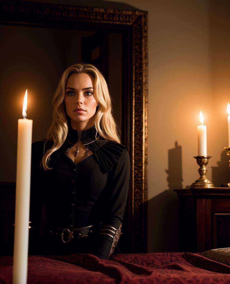 1woman,  handsome girl,  portrait upper body of alucardcastlevania wear court suit in bedroomgothic room on Tensor.Art
