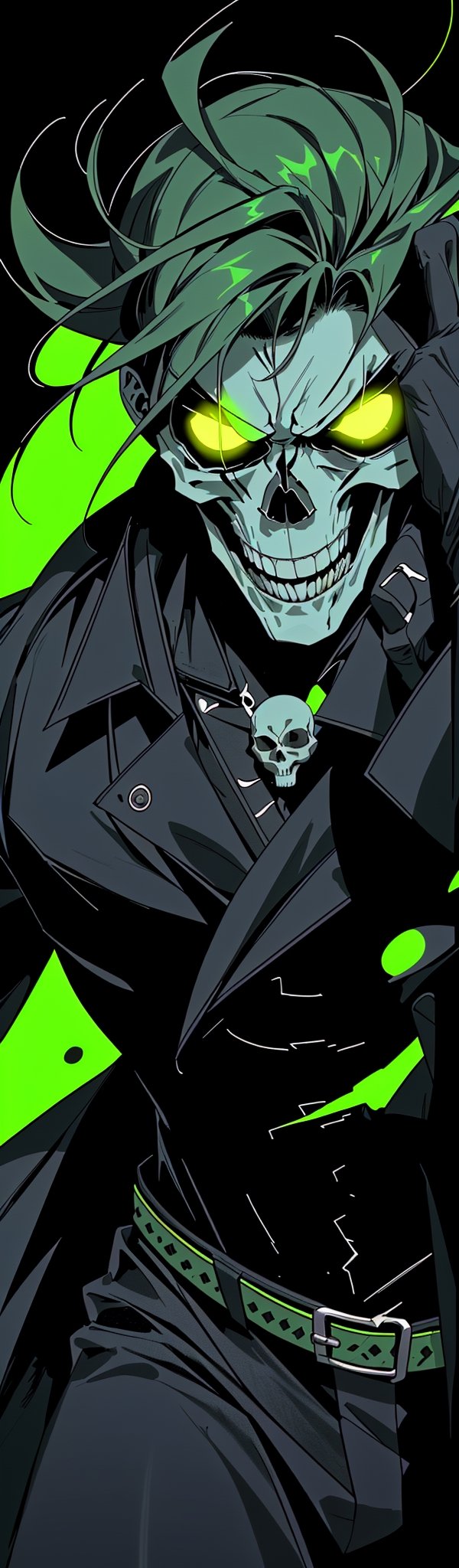 Skull,  screaming,  black background on Tensor.Art