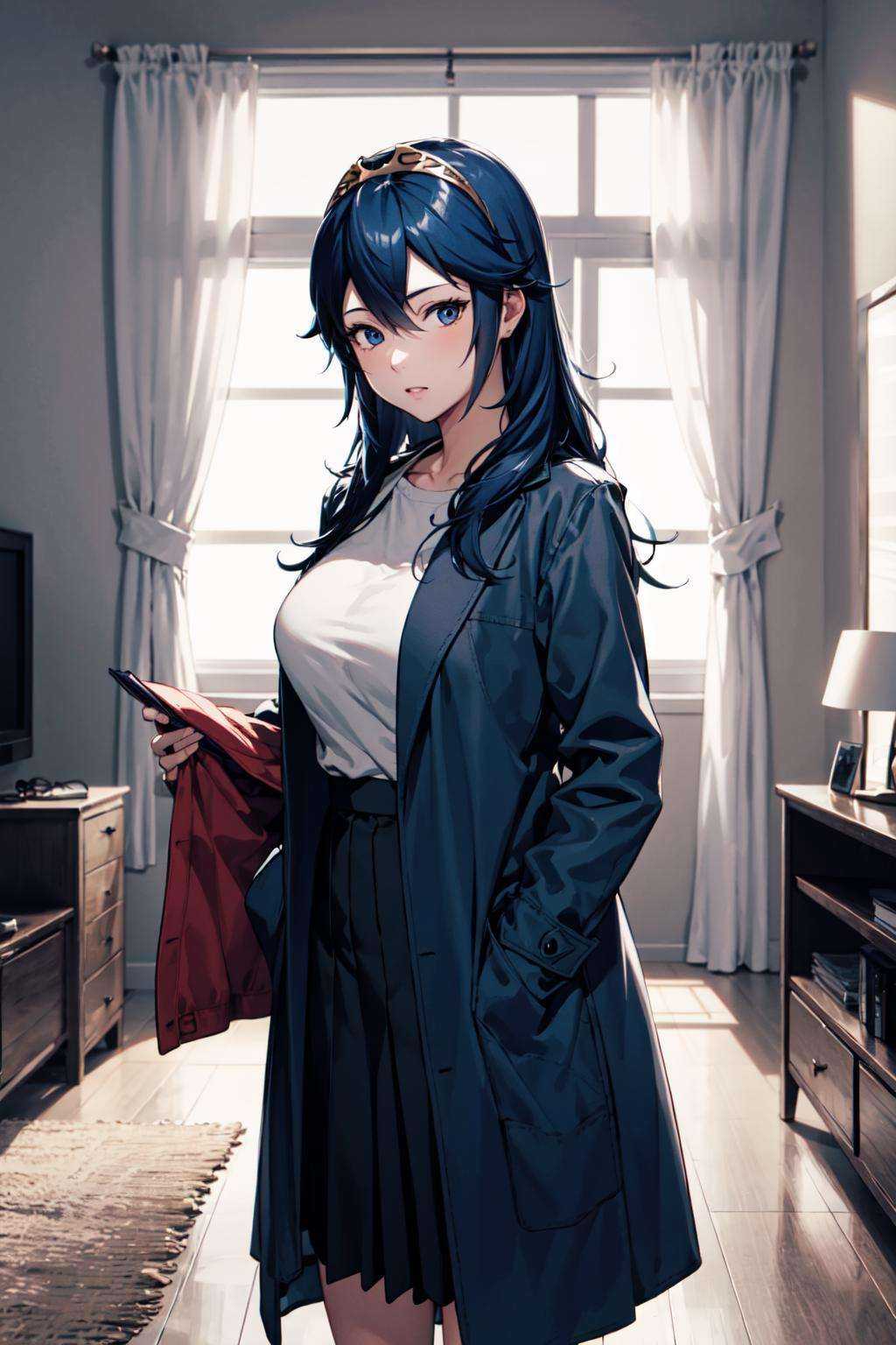 1girl,  blue hair,  blue eyes on Tensor.Art