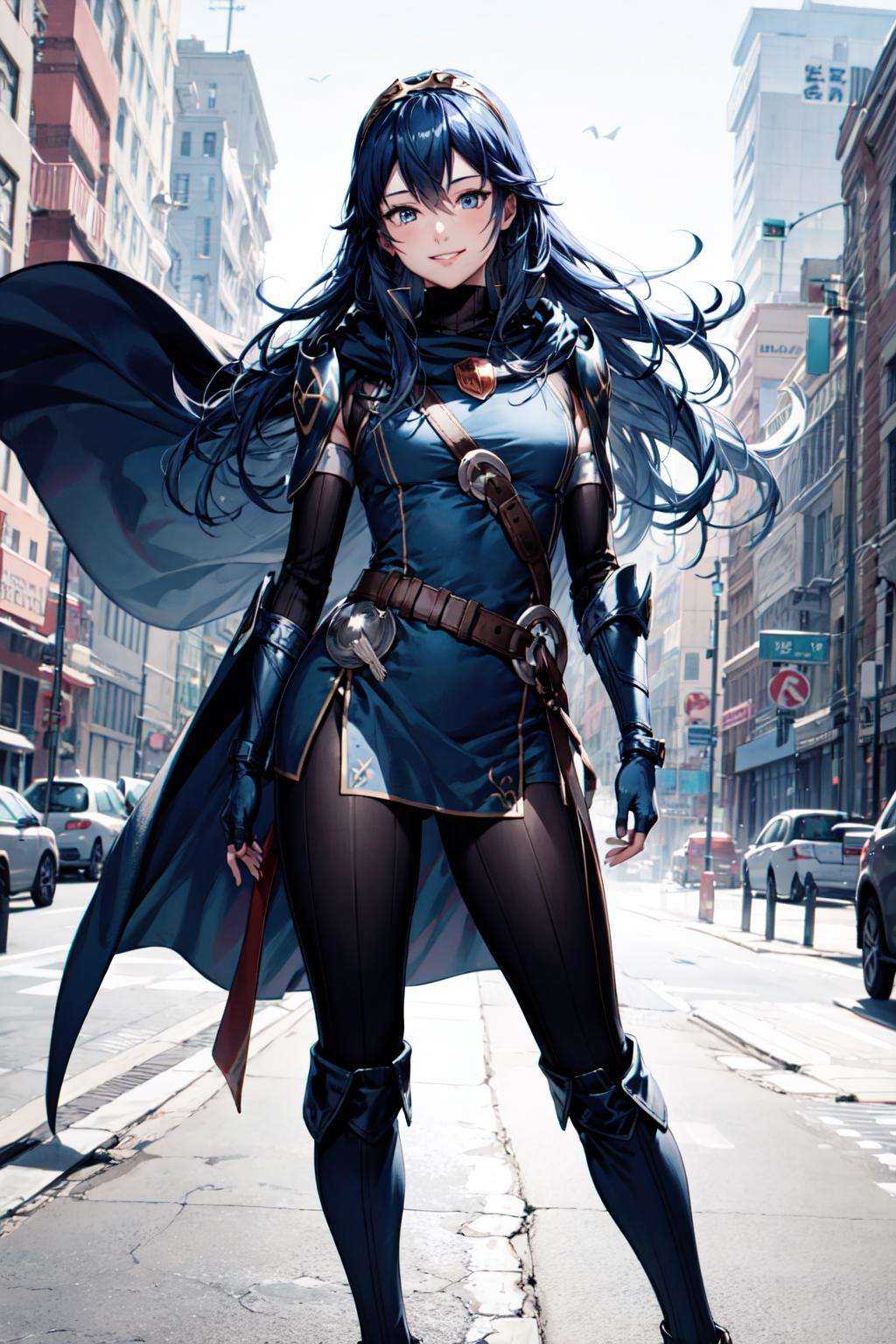 1girl,  blue hair,  blue eyes on Tensor.Art