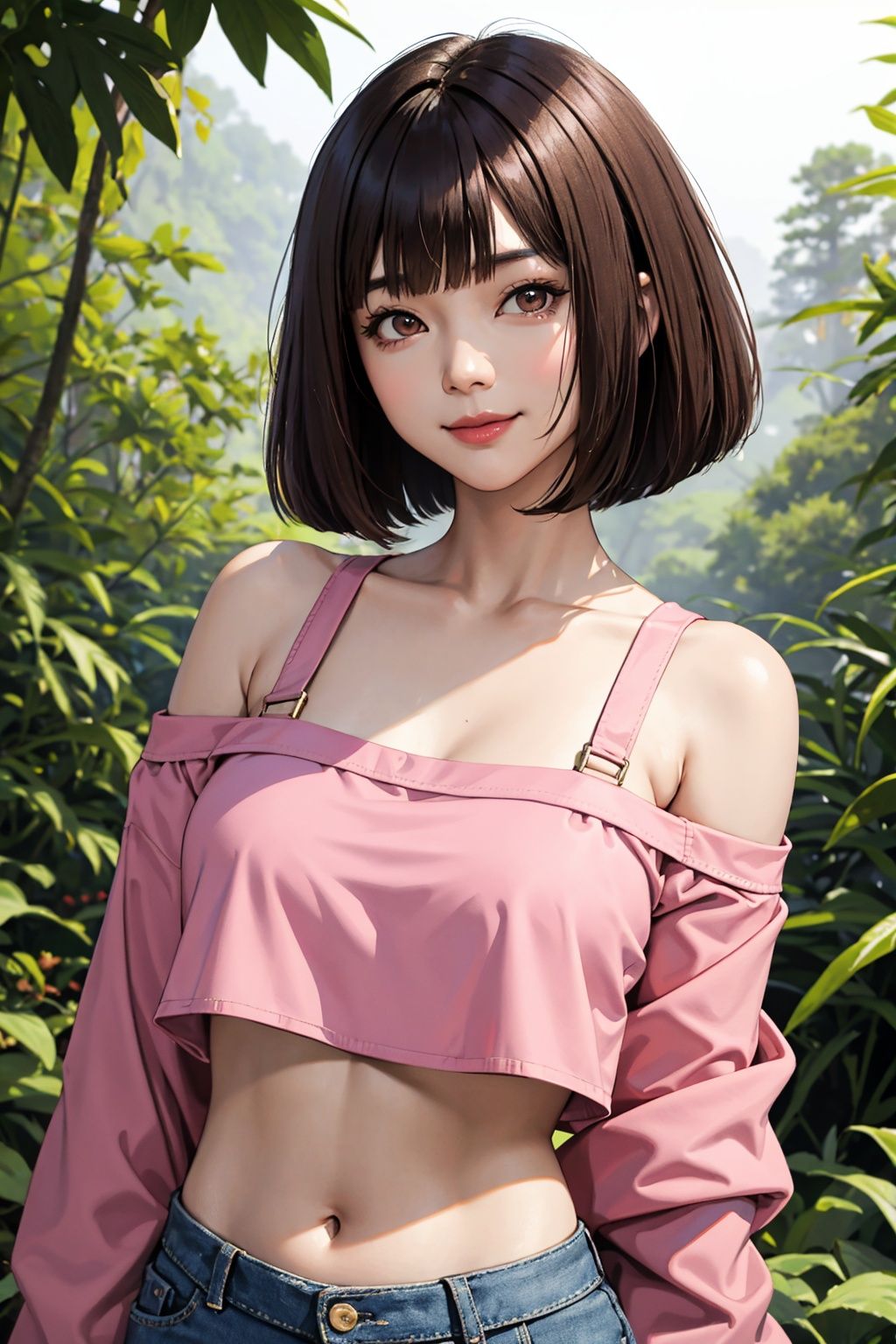 asian woman,  brown hair,  bob cut by Sena on Tensor.Art